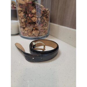 WCM New York American Black Alligator Women's Belt Sz S Excellent Condition